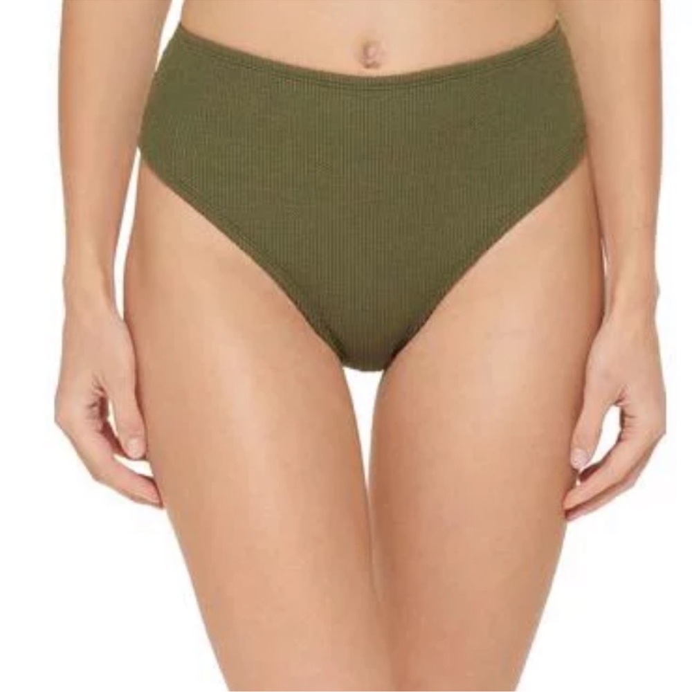 NWT DKNY Ribbed High Waisted Bikini Bottom